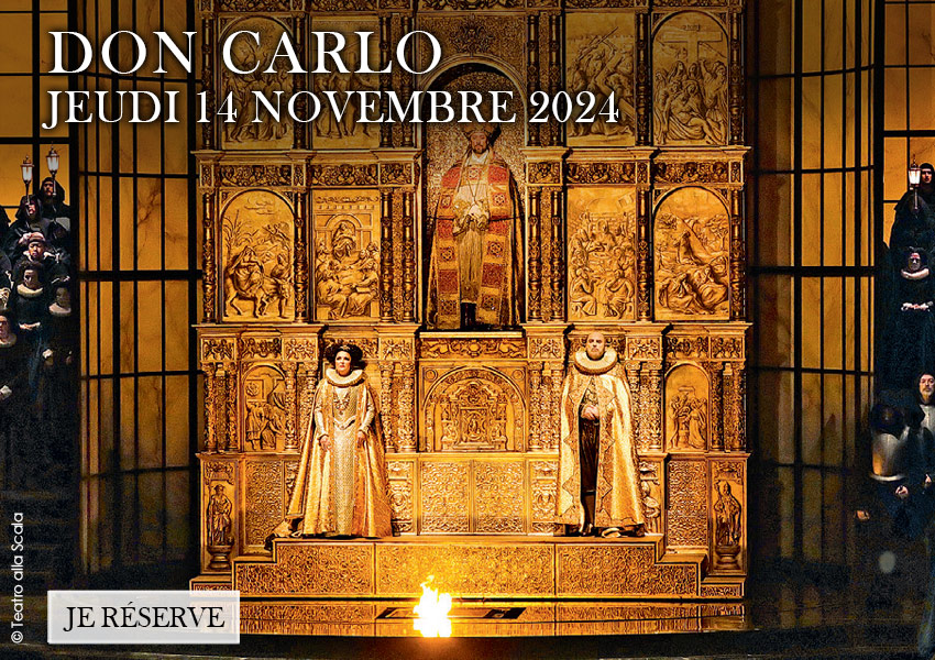 Don Carlo de Giuseppe Verdi jeudi 14 novembre 2024 à 19h30.